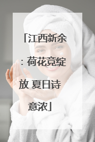 江西新余：荷花竞绽放 夏日诗意浓
