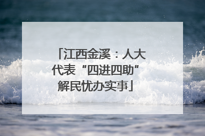 江西金溪：人大代表“四进四助”解民忧办实事