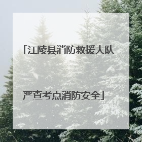 江陵县消防救援大队严查考点消防安全
