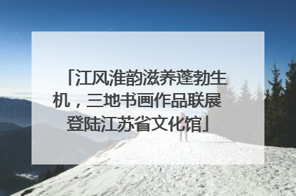 江风淮韵滋养蓬勃生机，三地书画作品联展登陆江苏省文化馆
