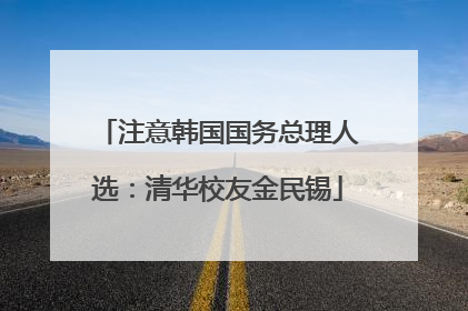 注意韩国国务总理人选：清华校友金民锡