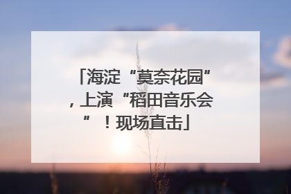 海淀“莫奈花园”，上演“稻田音乐会”！现场直击