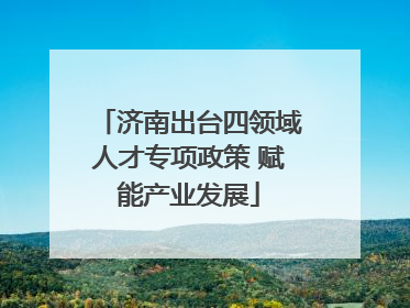 济南出台四领域人才专项政策 赋能产业发展