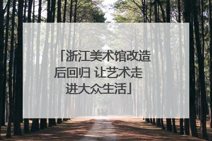 浙江美术馆改造后回归 让艺术走进大众生活