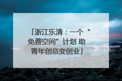 浙江乐清：一个“免费空间”计划 助青年创意变创业