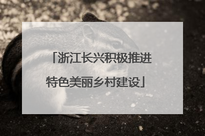 浙江长兴积极推进特色美丽乡村建设