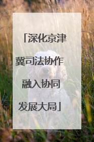 深化京津冀司法协作 融入协同发展大局