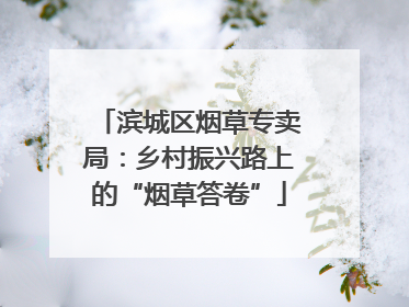 滨城区烟草专卖局：乡村振兴路上的“烟草答卷”