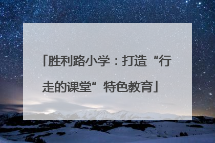 胜利路小学：打造“行走的课堂”特色教育