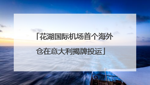 花湖国际机场首个海外仓在意大利揭牌投运