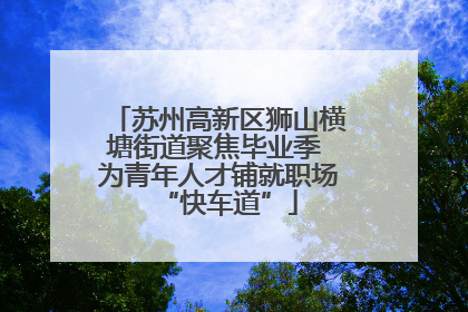 苏州高新区狮山横塘街道聚焦毕业季 为青年人才铺就职场“快车道”