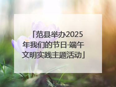 范县举办2025年我们的节日·端午文明实践主题活动