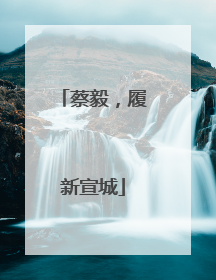 蔡毅，履新宣城