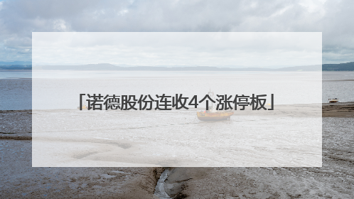 诺德股份连收4个涨停板