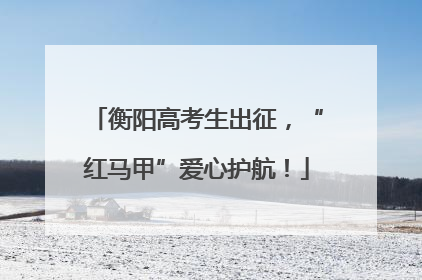 衡阳高考生出征，“红马甲”爱心护航！