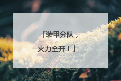 装甲分队，火力全开！