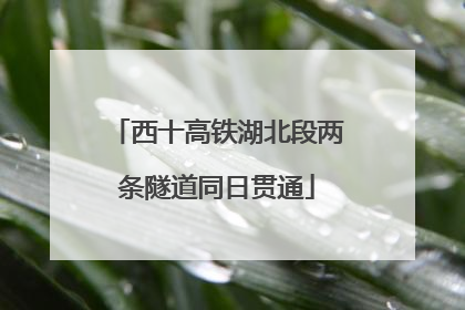 西十高铁湖北段两条隧道同日贯通