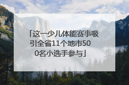 这一少儿体能赛事吸引全省11个地市500名小选手参与