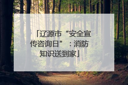 辽源市“安全宣传咨询日”：消防知识送到家
