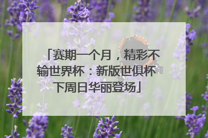 赛期一个月，精彩不输世界杯：新版世俱杯下周日华丽登场