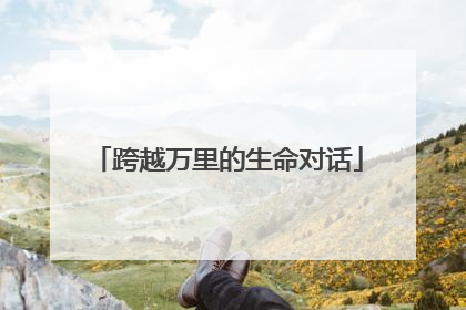 跨越万里的生命对话