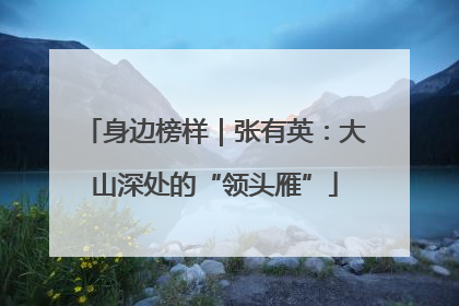 身边榜样｜张有英：大山深处的“领头雁”