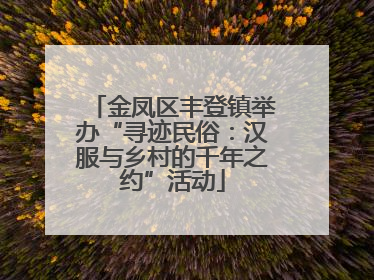 金凤区丰登镇举办“寻迹民俗：汉服与乡村的千年之约”活动