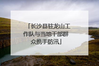 长沙县驻龙山工作队与当地干部群众携手防汛