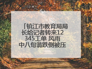 镇江市教育局局长给记者转来12345工单 风雨中八旬翁跌倒被压电瓶车下，扶不扶？镇江高职学子选择令人钦佩