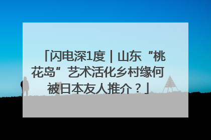 闪电深1度｜山东“桃花岛”艺术活化乡村缘何被日本友人推介？