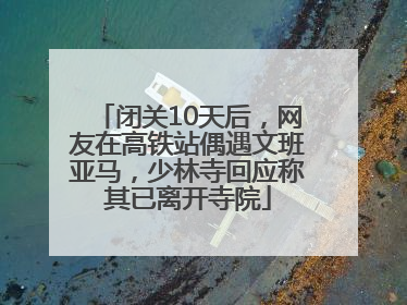闭关10天后，网友在高铁站偶遇文班亚马，少林寺回应称其已离开寺院