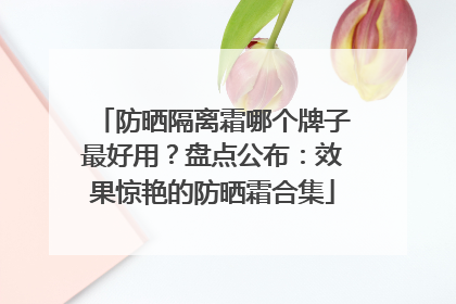 防晒隔离霜哪个牌子最好用？盘点公布：效果惊艳的防晒霜合集