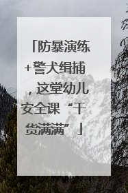 防暴演练+警犬缉捕，这堂幼儿安全课“干货满满”