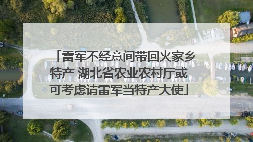雷军不经意间带回火家乡特产 湖北省农业农村厅或可考虑请雷军当特产大使