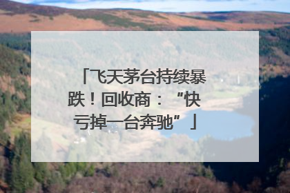 飞天茅台持续暴跌！回收商：“快亏掉一台奔驰”