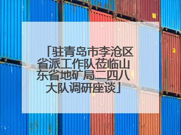驻青岛市李沧区省派工作队莅临山东省地矿局二四八大队调研座谈