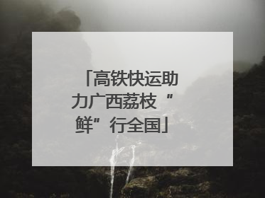 高铁快运助力广西荔枝“鲜”行全国