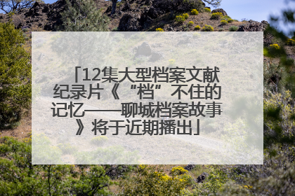 12集大型档案文献纪录片《“档”不住的记忆——聊城档案故事》将于近期播出