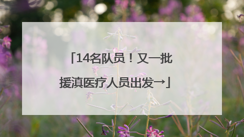 14名队员！又一批援滇医疗人员出发→