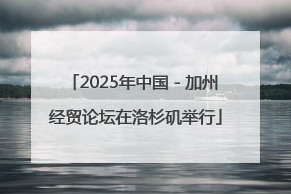 2025年中国－加州经贸论坛在洛杉矶举行