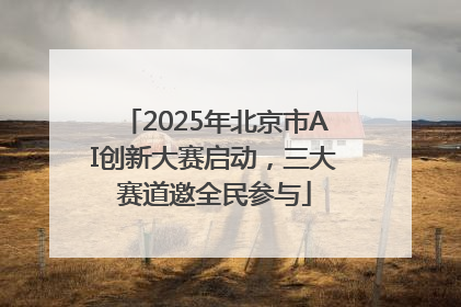 2025年北京市AI创新大赛启动，三大赛道邀全民参与