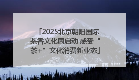 2025北京朝阳国际茶香文化周启动 感受“茶+”文化消费新业态