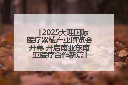 2025大理国际医疗器械产业博览会开幕 开启南亚东南亚医疗合作新篇