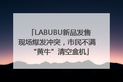 LABUBU新品发售现场爆发冲突，市民不满“黄牛”清空盒机